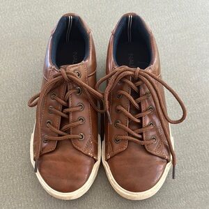Nautica Brown Leather Boys Shoes - size 1